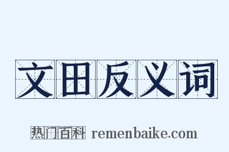 文田反义词是什么意思的图片